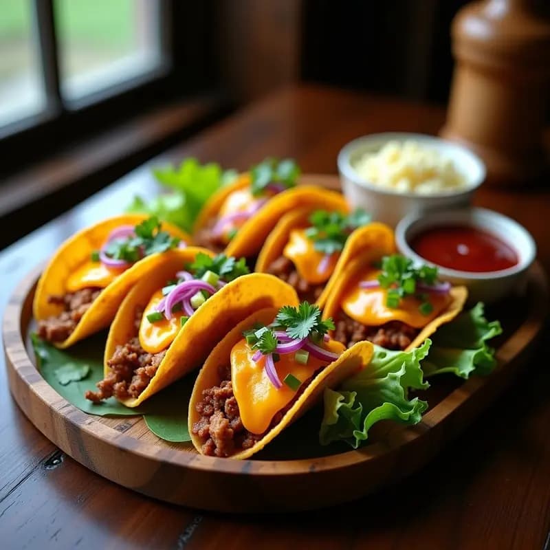 Tacos de Carnes Mixtas con Queso Gratinado y Salsa Barbacoa: Explosión de Sabores Mexicanos