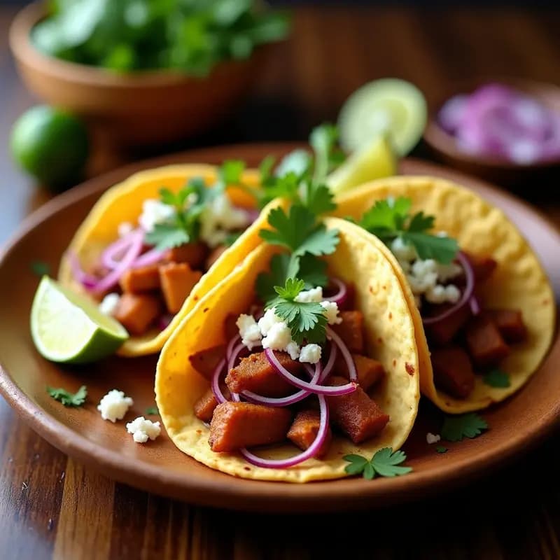 Tacos de carnitas con cebolla morada y cilantro: Sabores auténticos de México
