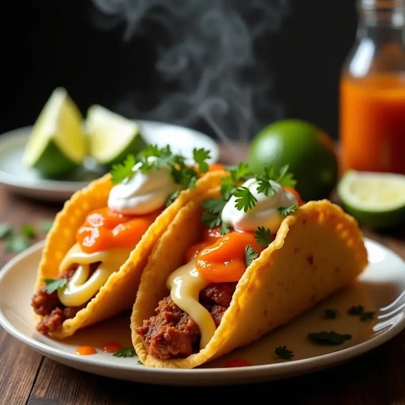 Tacos de Carnitas Fritas con Queso Mozzarella Estirado y Salsa de Piña Habanera: Receta Mexicana para Atreverse