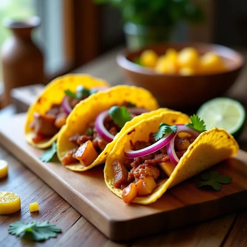 Tacos de Carnitas con Piña Caramelizada: Receta Crujiente en Airfryer sin Aceite