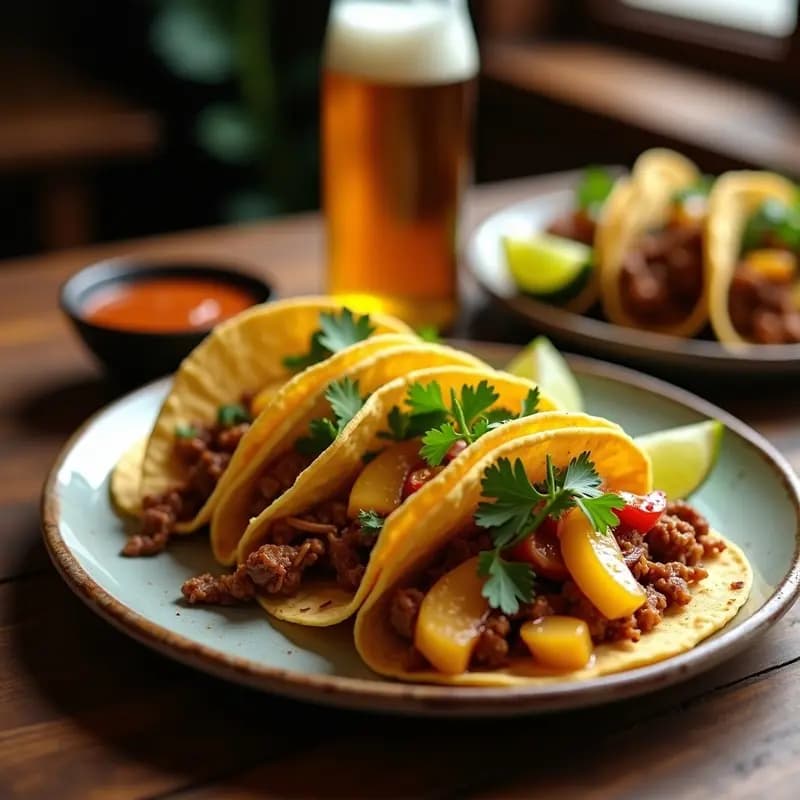 Tacos de Carnitas con Piña Asada y Salsa de Chipotle: Dulce, Salado y Ahumado