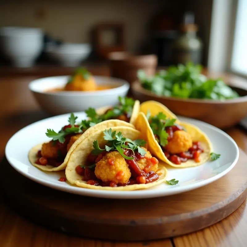 Tacos de Coliflor Ahumada y Jackfruit: Receta Vegana con Sabor a Barbacoa en 25 Minutos