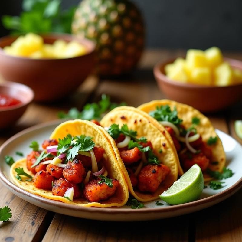 Tacos de Coliflor al Pastor en Airfryer: Receta Vegana con Sabor Auténtico en 20 Minutos
