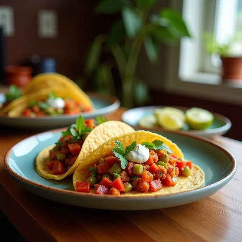 Tacos de Coliflor con Picadillo Vegano: Receta Rápida y Sin Gluten en Airfryer