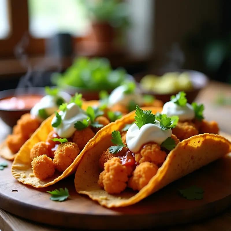 Tacos de Coliflor Picantes en Airfryer: Receta Keto Crujiente y Rápida
