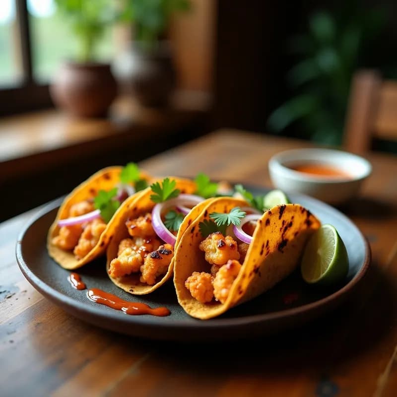 Tacos de Coliflor al BBQ: Receta Crujiente en Airfryer con Salsa Chipotle