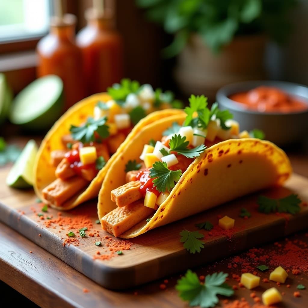 Tacos de Chamoy y Queso Panela: Receta Mexicana Picante y Dulce en Airfryer