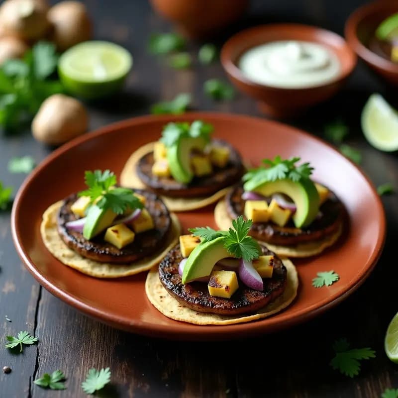 Tacos de Champiñones Portobello Ahumados: Receta Vegana Fácil con Sabor a Parrilla