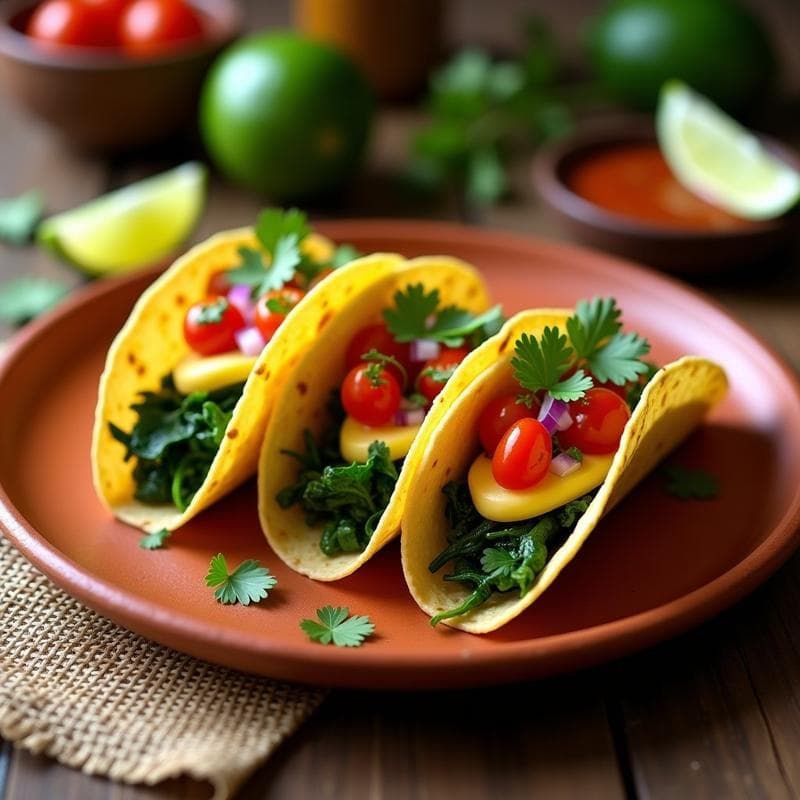 Tacos de Chaya y Queso de Caju: Receta Yucateca Vegana y Sin Gluten