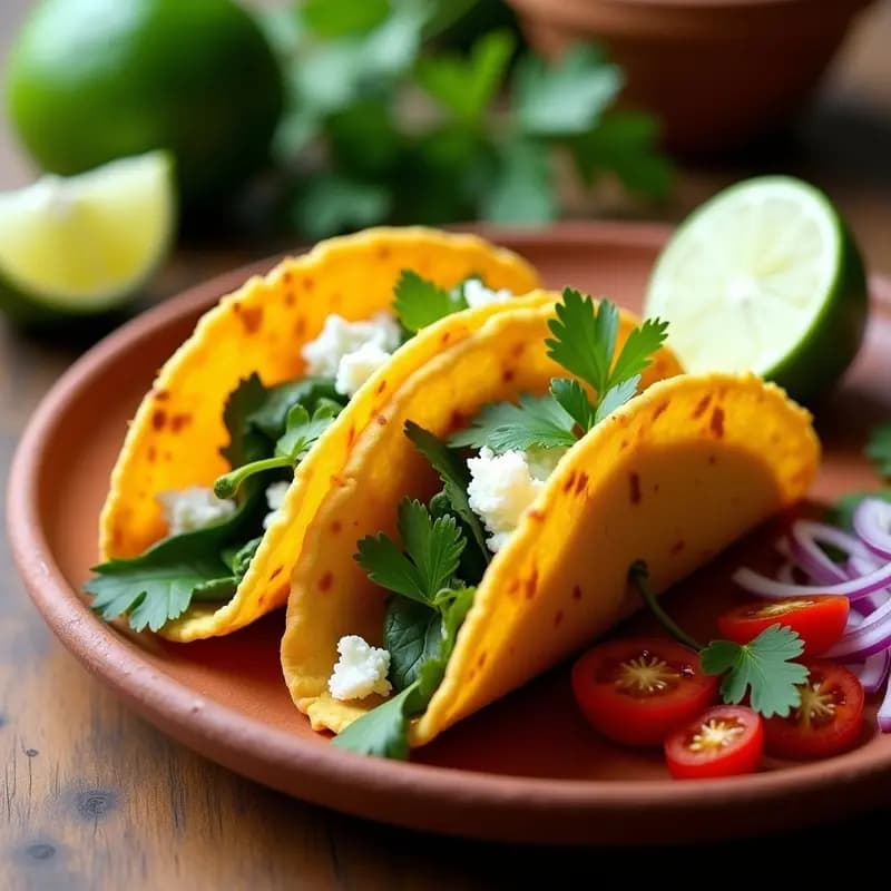 Tacos de Chaya y Queso Fresco: Receta Yucatana Sin Gluten en Airfryer