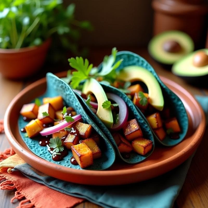 Tacos de Chayota y Chihuacle Negro: Receta Mexicana Vegana en Airfryer con Toque Ahumado