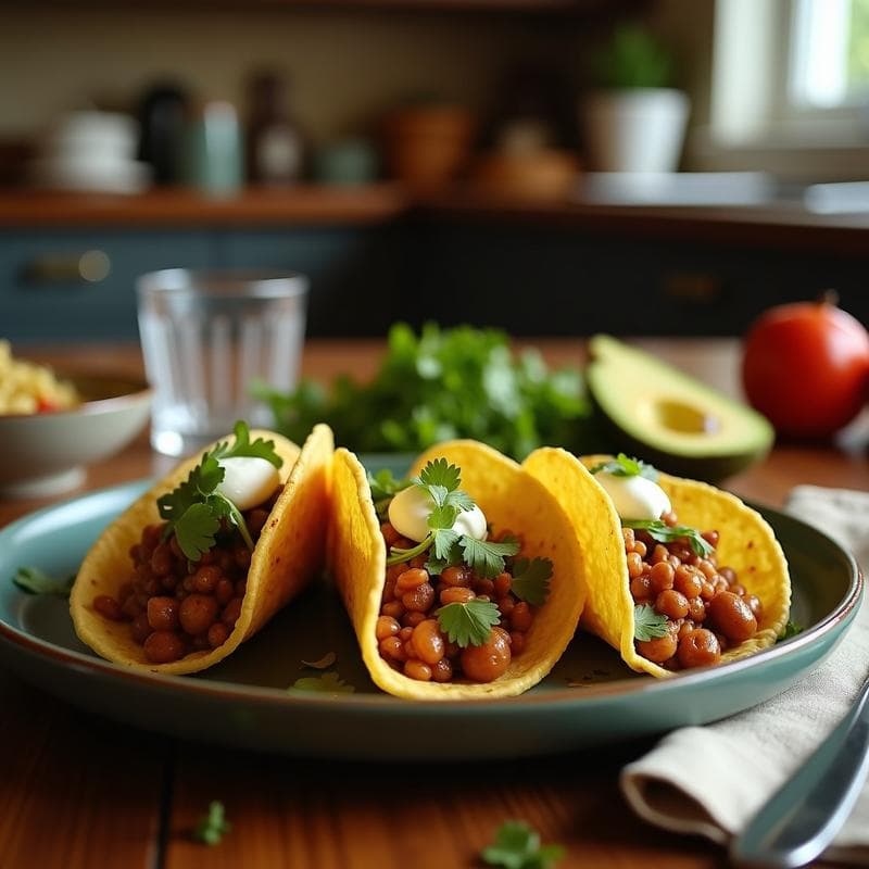 Tacos de Chayote y Frijol Negro con Crema de Aguacate: Receta Vegana en Airfryer con Toque Mexicano