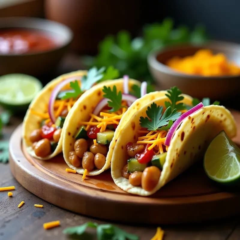 Tacos de Chayote y Frijoles Mung con Salsa de Chipotle: Receta Mexicana Keto en 15 Minutos