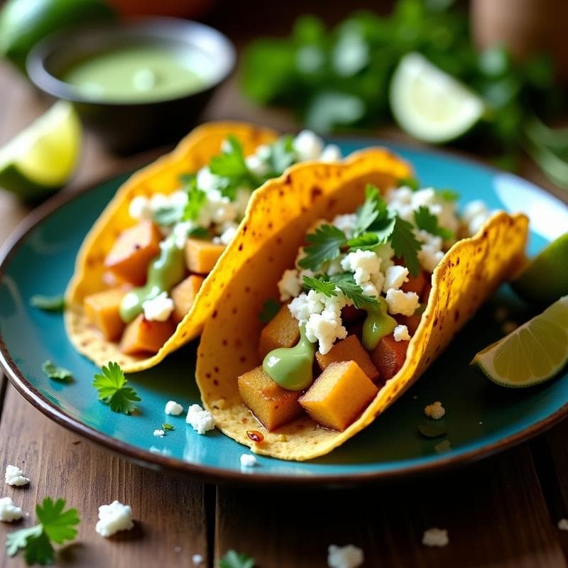 Tacos de Chayote y Queso Fresco: Receta Mexicana en Airfryer con Aderezo de Limón y Cilantro