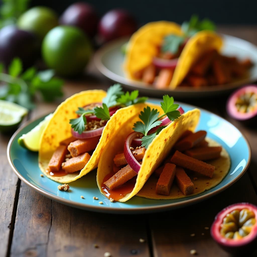 Tacos de Chayote y Tongas de Atún con Salsa de Maracuyá: Receta Mexicana-Peruana en Airfryer