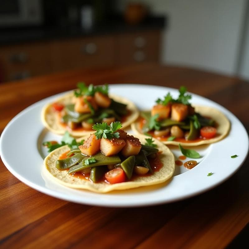 Tacos de Chicharrón de Hongos y Nopales: Receta Vegana con Toque Mexicano