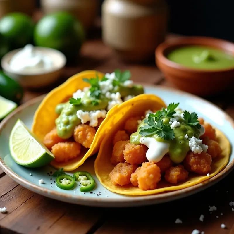 Tacos de Chicharrón con Salsa Verde y Crema Agria: El Snack Mexicano que Te Hará Adicto
