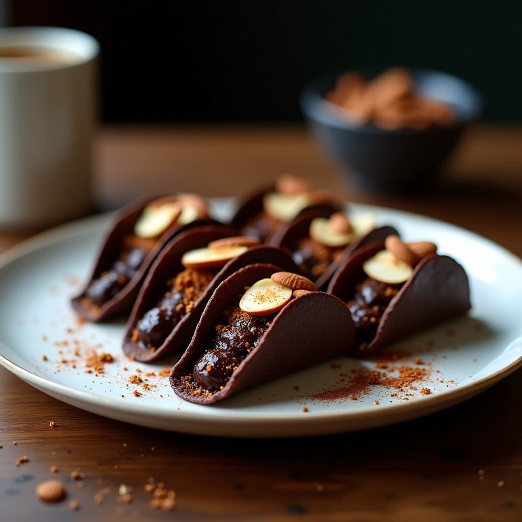 Tacos de Chicle de Café y Chocolate 70%: Receta Gourmet para Amantes del Café
