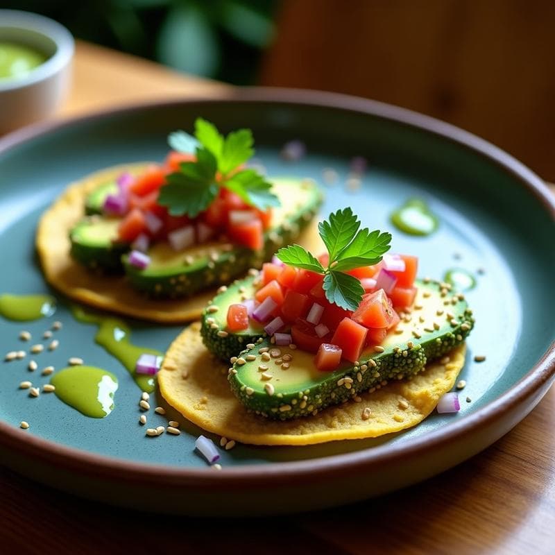 Tacos de Chlorella y Aguacate con Salsa de Lima: Receta Superfood Vegana y Crujiente