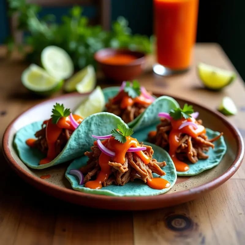 Tacos de Cochinita Pibil en Airfryer: Receta Yucateca Express con Sabor Auténtico