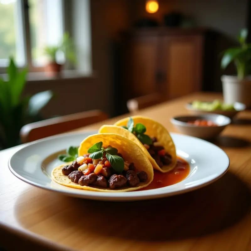 Tacos de Chocolate y Queso de Anacardos con Salsa de Frambuesa: Postre Mexicano Sin Azúcar
