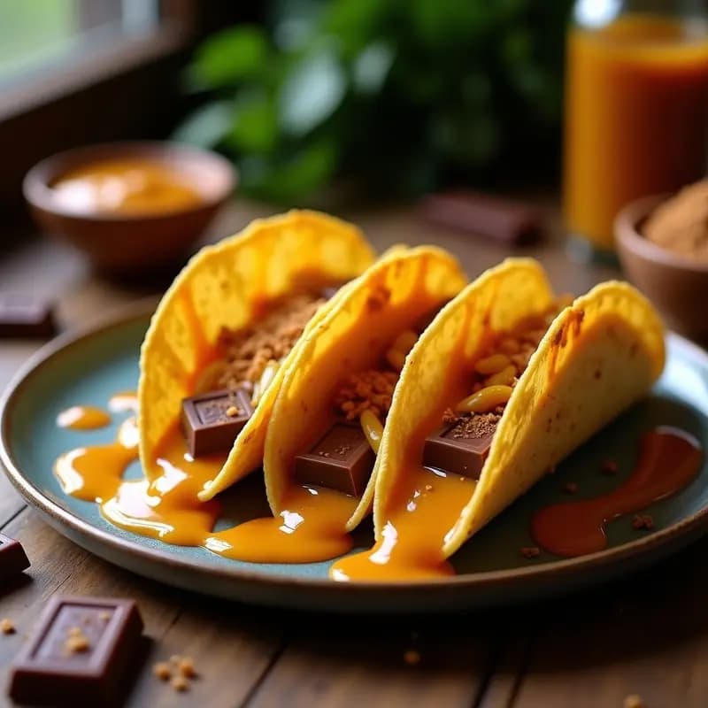 Tacos de Chocolatina con Queso Cheddar y Salsa de Leche Condensada: La Fusión Mexicana que Nadie Vio Venir