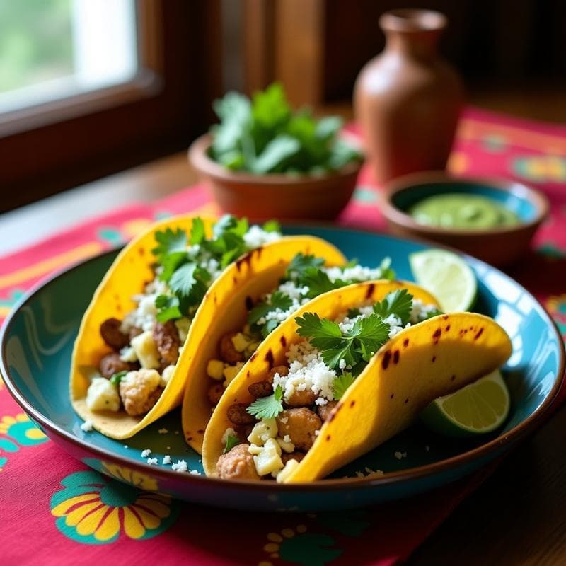 Tacos de Chongos Zamoranos y Nopales: Receta Mexicana Alta en Calcio en Airfryer
