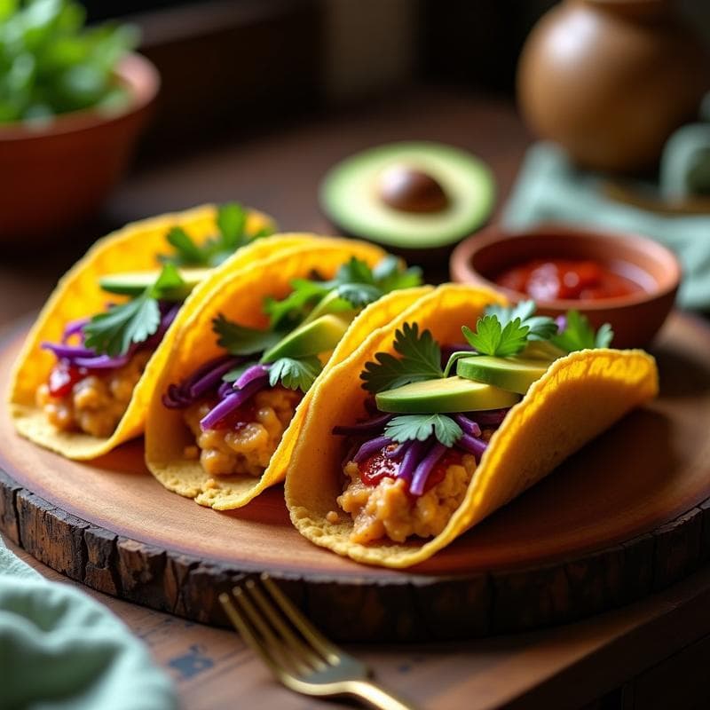 Tacos de Chongos Zamora con Salsa de Chile Pasilla: Receta Mexicana Vegana en Airfryer