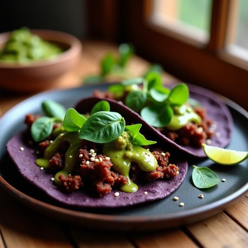 Tacos de Chorizo de Berenjena y Chimichurri: Receta Vegana y Picante