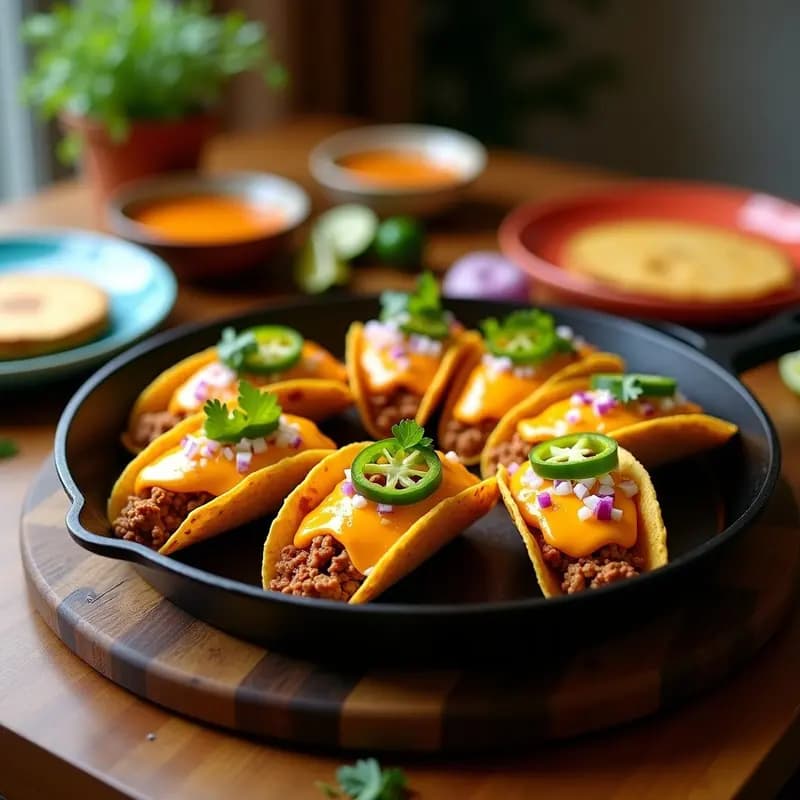 Tacos de Chorizo con Queso Fundido y Salsa de Mango Habanero: Receta Tex-Mex para Fiestas
