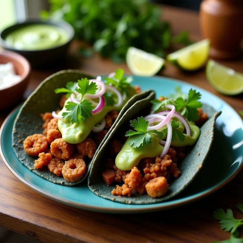 Tacos de Chorizo de Seitán y Nopales: Receta Mexicana Vegana y Alta en Proteína