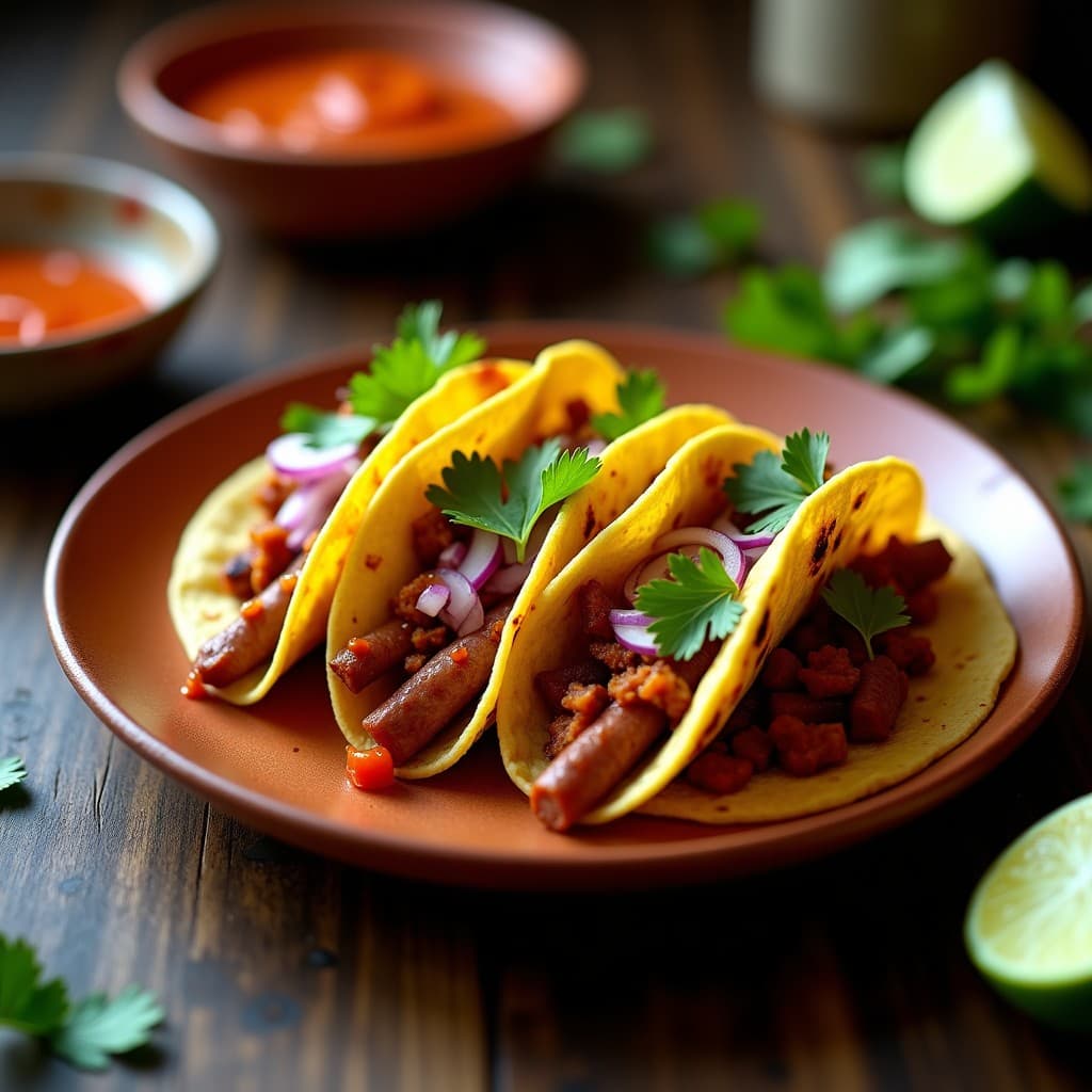 Tacos de Chorizo de Sincelejo y Piña Asada: Receta Colombiana con Toque Dulce-Salado en Airfryer