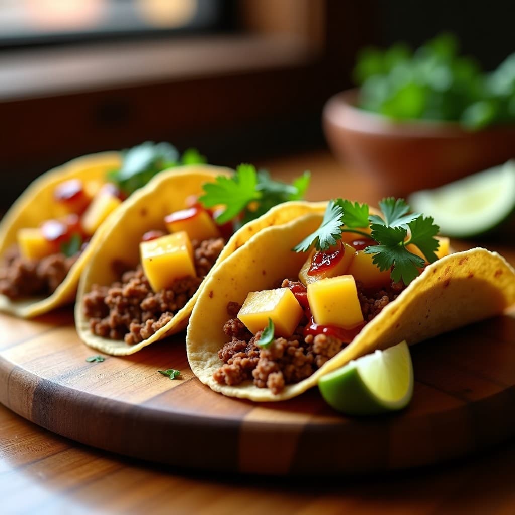 Tacos de Chorizo de Soja y Piña con Salsa de Chipotle: Receta Fusion Vegana