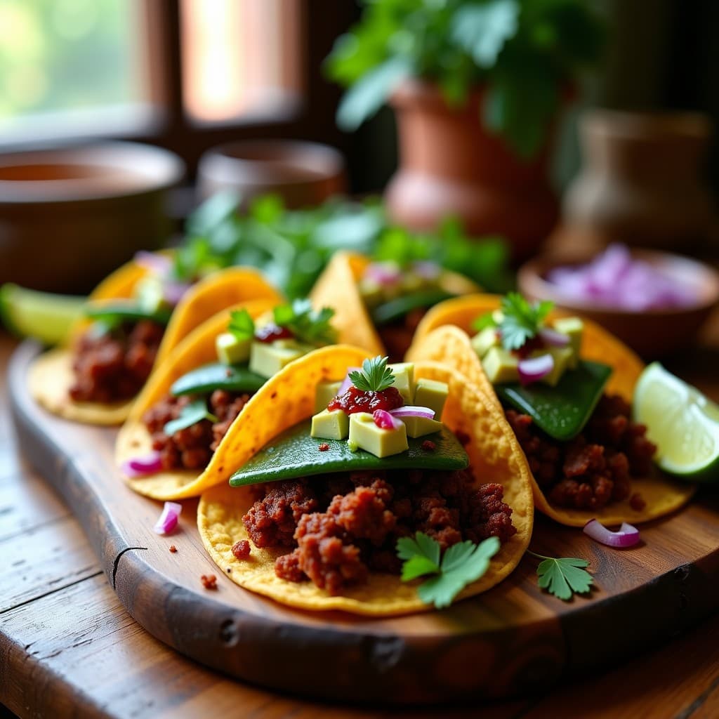 Tacos de Chorizo Vegano y Nopales Asados: Receta Mexicana Keto en Airfryer