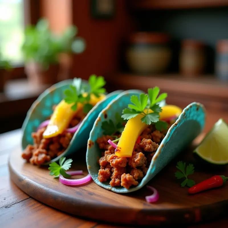 Tacos de Chorizo Vegano y Piña Caramelizada: Receta Mexicana Sin Gluten y Picante