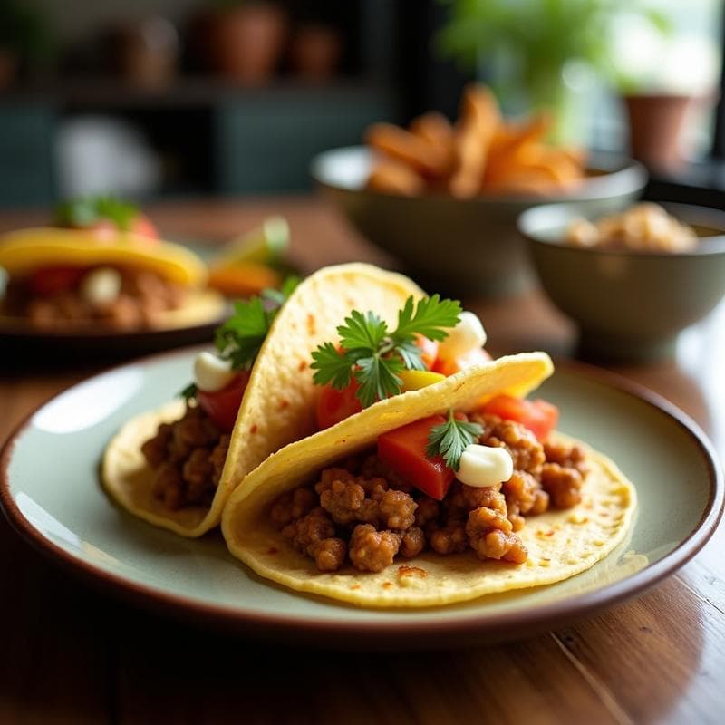 Tacos de Chorizo Vegano de Tempeh y Piña Asada: Receta en Airfryer con Sabor Ahumado