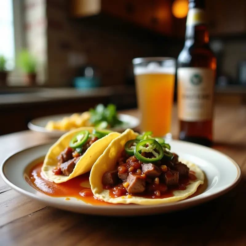 Tacos de Churrasco con Salsa de Queso Nacho y Jalapeños Fritos: Explosión de Sabores Mexicanos