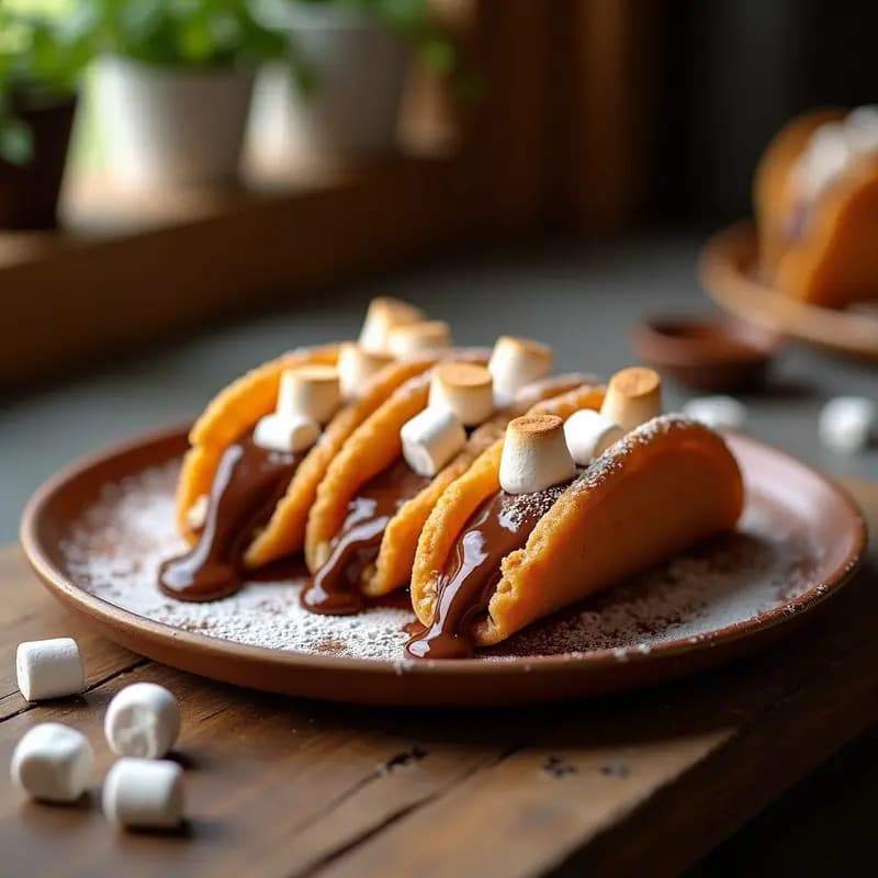 Tacos de Churros Rellenos de Nutella y Marshmallows: El Postre que es un Crime Comer Solo