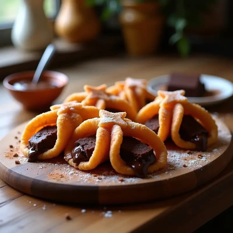 Tacos de Churros Rellenos de Nutella y Trozos de Brownie: El Postre que Parece Salado