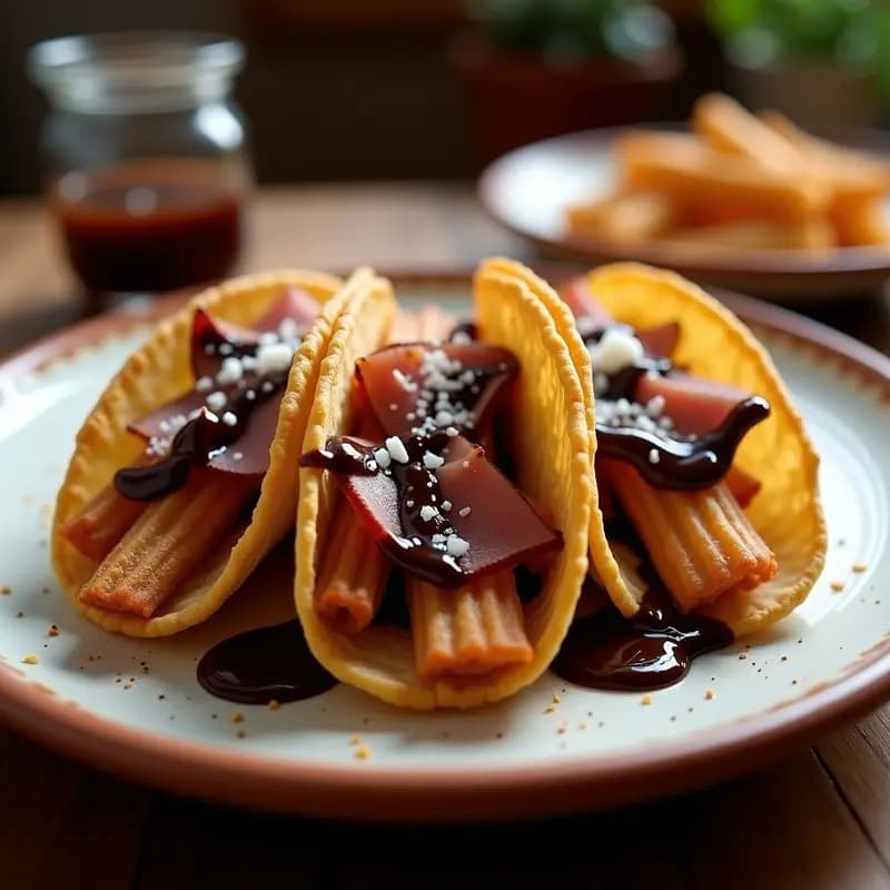 Tacos de Churros con Salsa de Chocolate: Receta Dulce-Salada para Desayunar
