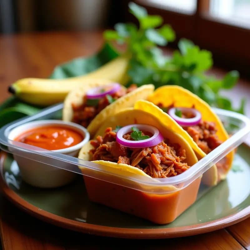 Tacos de Cochinita Pibil con Salsa de Habanero: Receta Yucateca Tradicional en Tupper