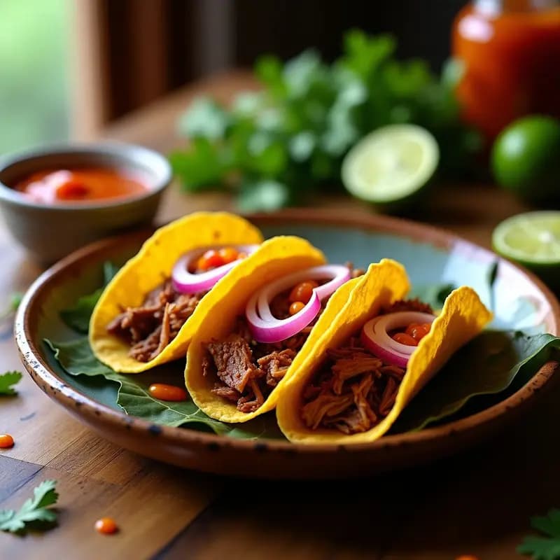 Tacos de Cochinita Pibil con Salsa de Habanero: Receta Mexicana Auténtica en Horno