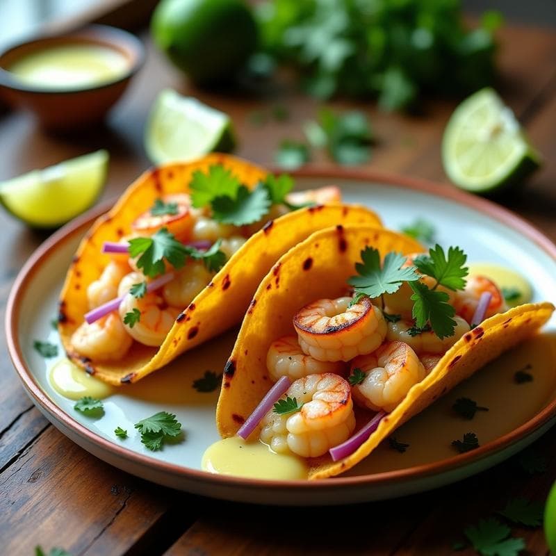 Tacos de Coliflor Crujiente con Ceviche de Camarón y Leche de Tigre: Receta Keto y Sin Gluten