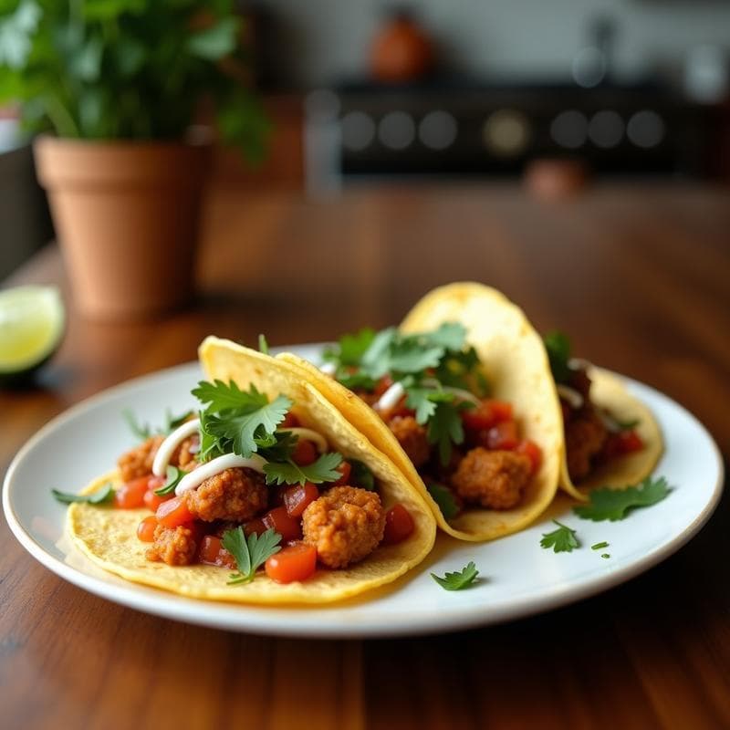 Tacos de Cauliflower Al Pastor: Receta Vegana con Salsa de Ananás y Cilantro en Airfryer
