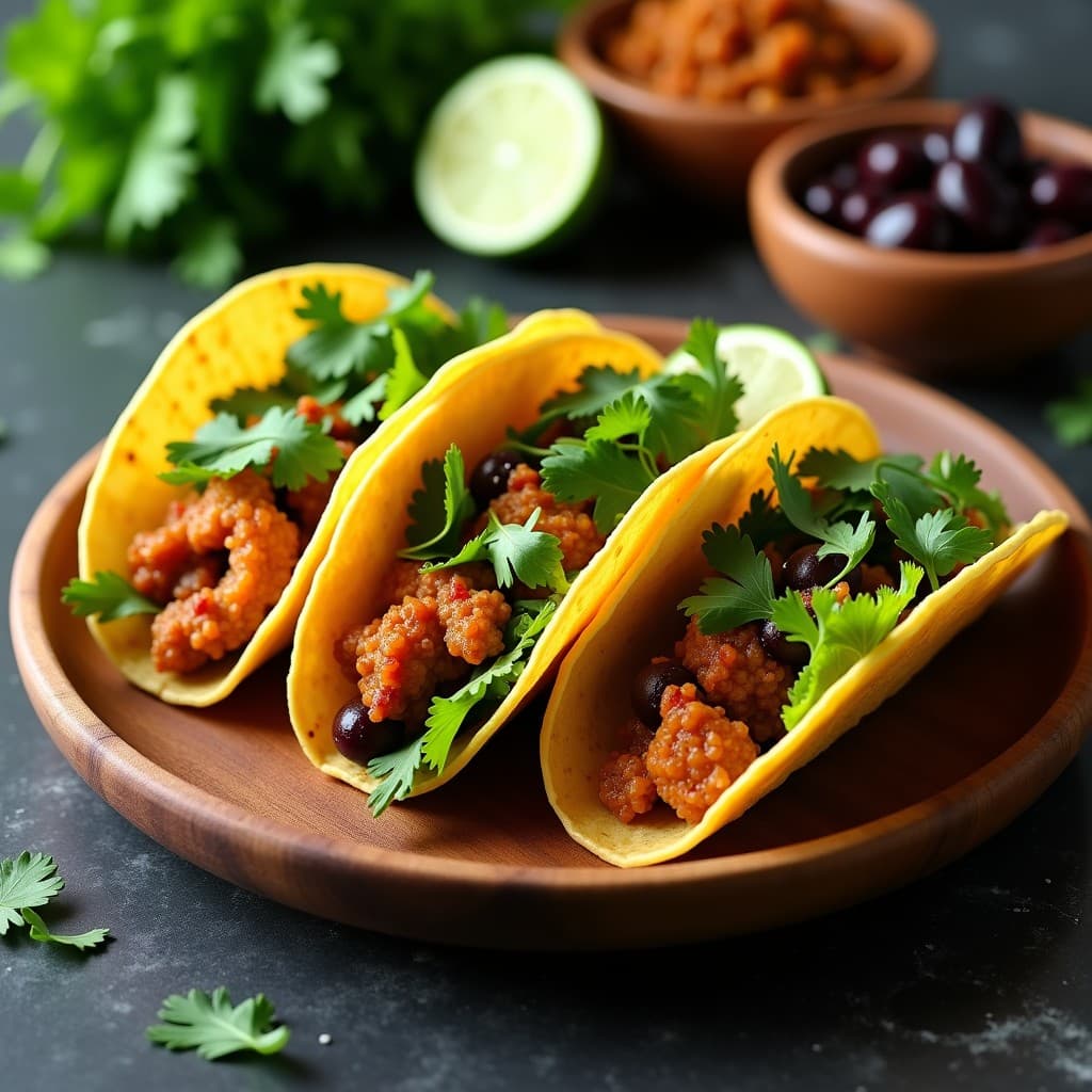 Tacos de Coliflor con Relleno de Picadillo de Soja y Aceitunas: Receta Vegana en Airfryer