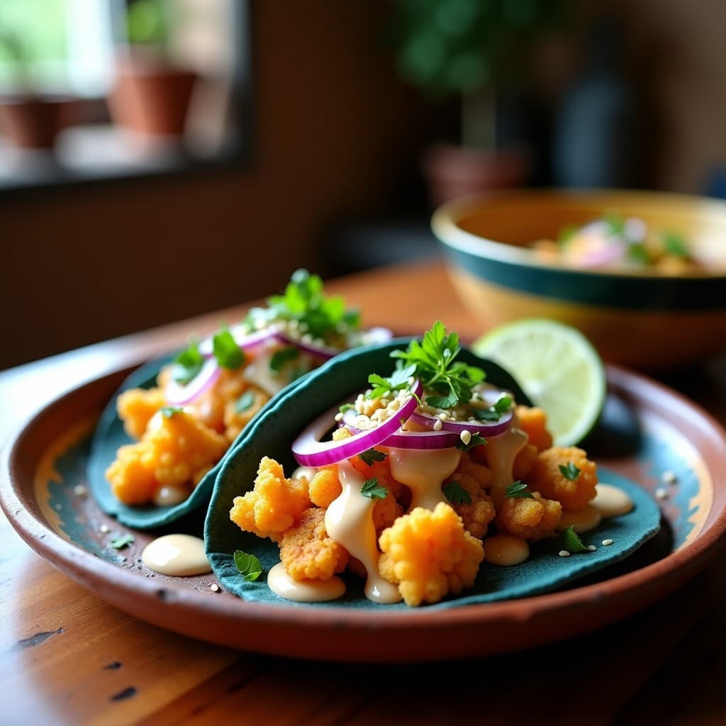 Tacos de Coliflor y Pulque Fermentado: Receta Mexicana Vegana con Toque Probiótico