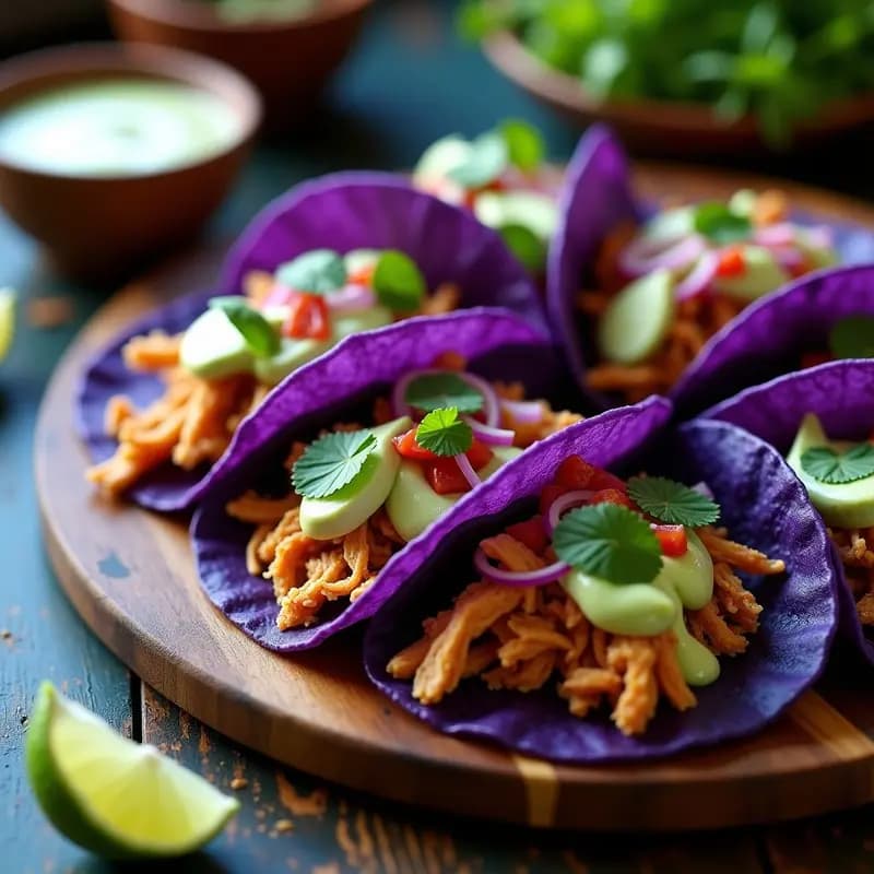 Tacos deColores con Masa de Remolacha y Maíz Azul: Receta Mexicana Visual y Nutritiva