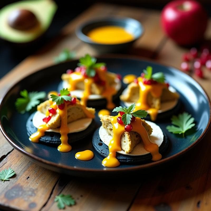 Tacos de Corazón de Alcachofa y Queso de Cabra: Receta Mexicana Gourmet en Airfryer con Salsa de Azafrán
