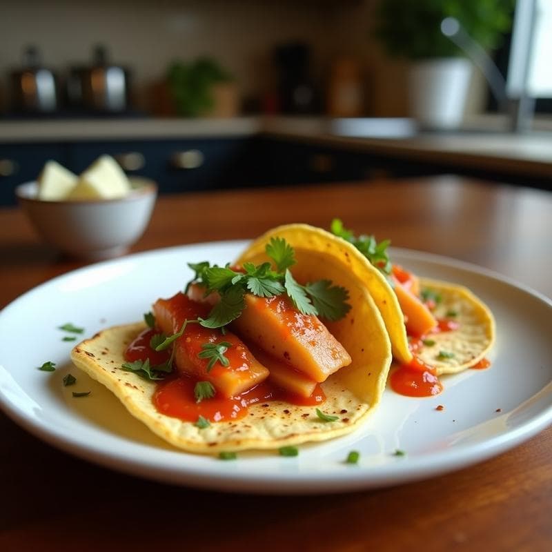 Tacos de Corazón de Alcachofa con Romesco de Almendras: Receta Catalana en Airfryer y Sin Gluten