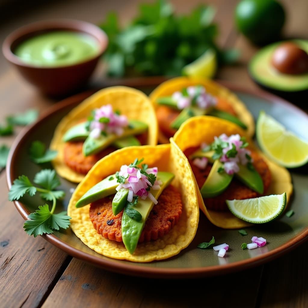 Tacos de Corazón de Palma y Aguacate: Receta Brasileña en Airfryer con Salsa de Cilantro